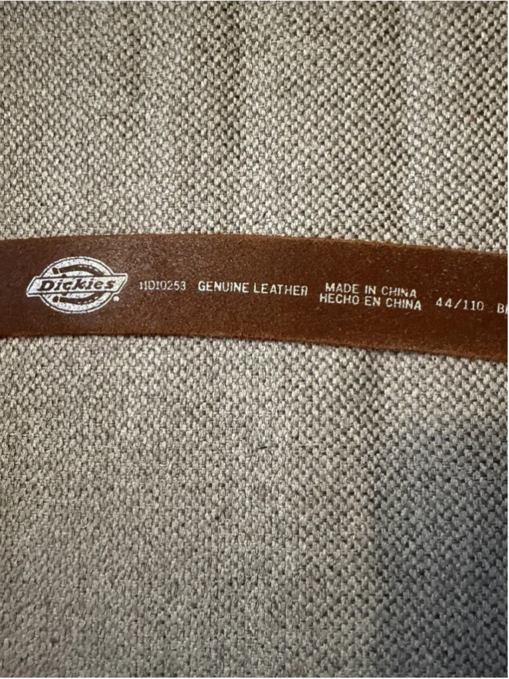 Dickies brown leather belt sz 44
